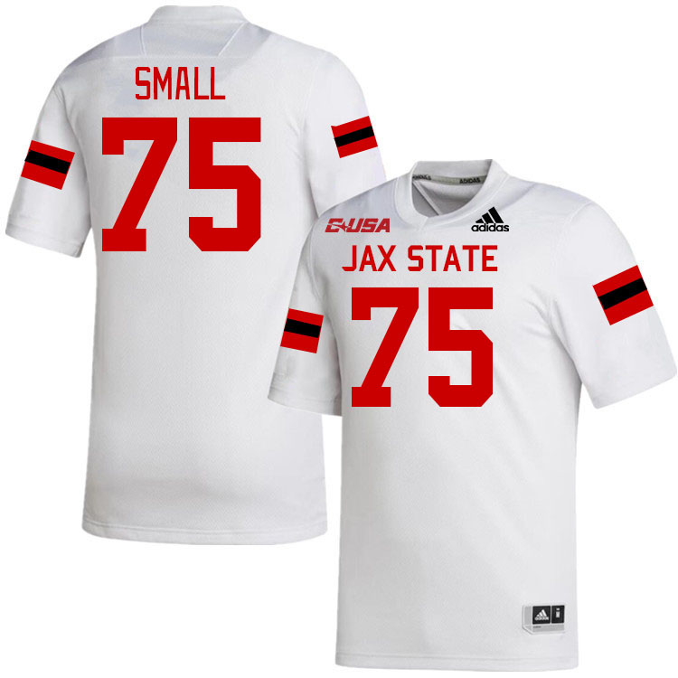 #75 KD Small Jacksonville State Gamecocks College Football Jerseys Stitched-White